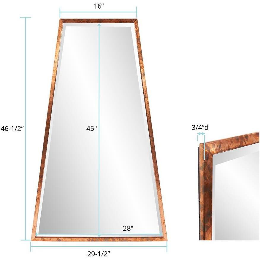Ezra 47.5 X 29.5 inch Copper Mirror