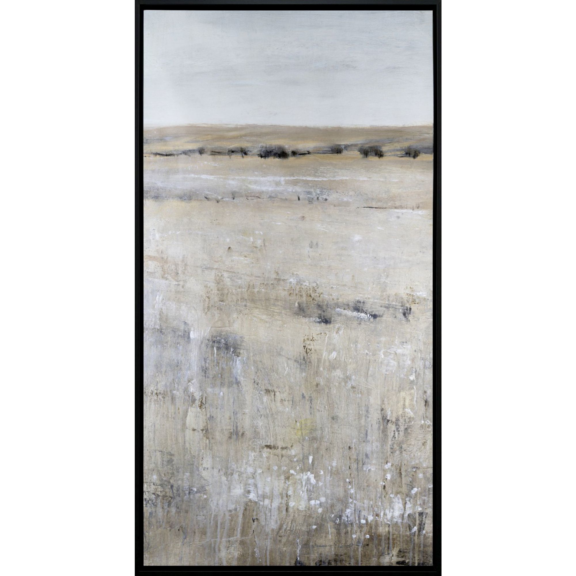 Wild Pasture Gray and Beige and Blue and Multi Canvas