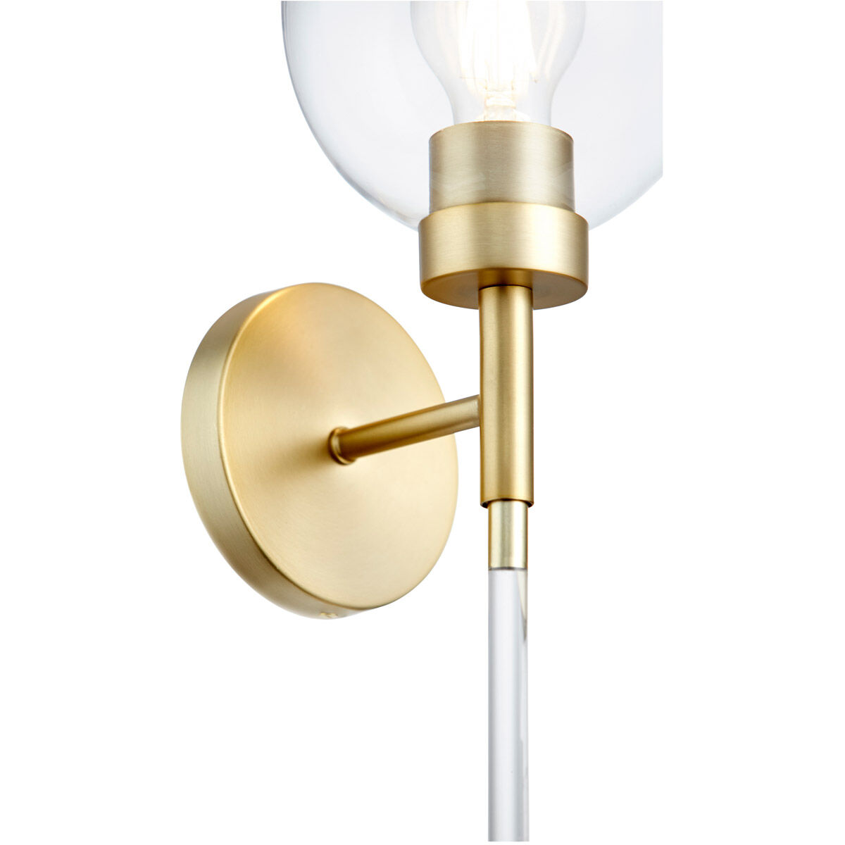 Volan 1 Light 6 inch Aged Brass Wall Mount Wall Light