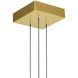 Stagger LED Brass Mini Pendant Ceiling Light