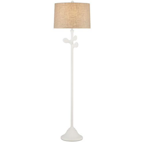 Charny 68 inch 150 watt Gesso White Floor Lamp Portable Light