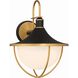 Atlas 3 Light 16.5 inch Matte Black and Textured Gold Sconce Wall Light