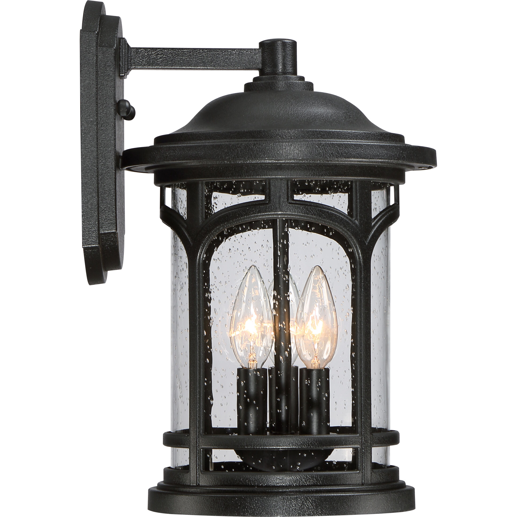 Marblehead 3 Light 15 inch Mystic Black Outdoor Wall Lantern
