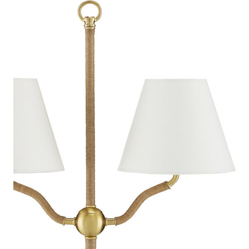 Sirocco 56 inch 60 watt Antique Brass Floor Lamp Portable Light