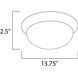 Low Profile LED 13.75 inch Satin Nickel Flush Mount Ceiling Light
