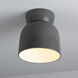 Radiance Collection - Hourglass 1 Light 7.5 inch Gloss Grey Flush-Mount Ceiling Light in Dedicated LED, Gloss Gray, Form+Finish+Function