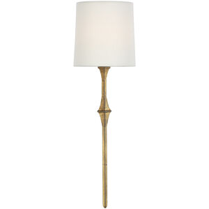 Visual Comfort Signature Collection Studio VC Dauphine 1 Light 5.5 inch Gilded Iron Sconce Wall Light in Linen S2401GI-L - Open Box