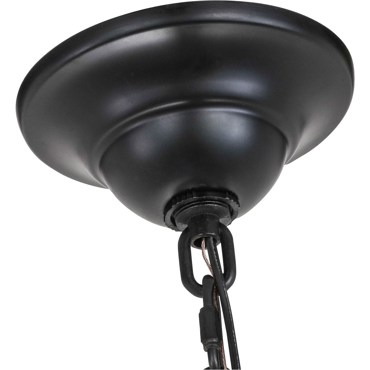 Eclipse 6 Light 37 inch Black Chandelier Ceiling Light