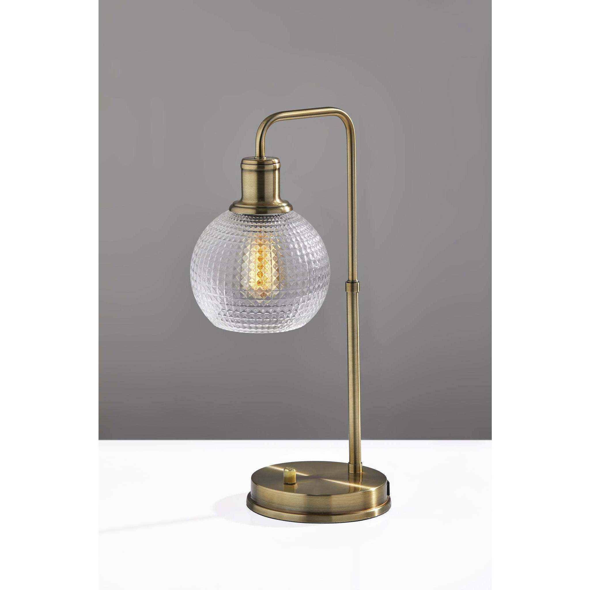 Barnett 20.5 inch 40 watt Antique Brass Table Lamp Portable Light, Simplee Adesso