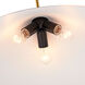 Baltic LED 24 inch Black and Brass Pendant Ceiling Light