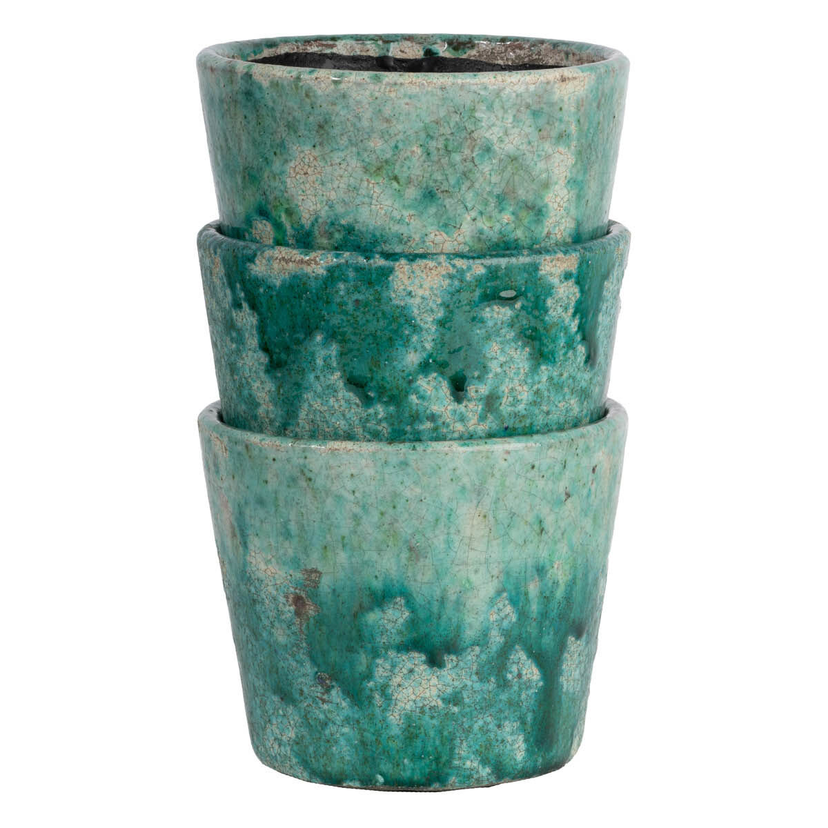 Terracotta Teal Outdoor Planter
