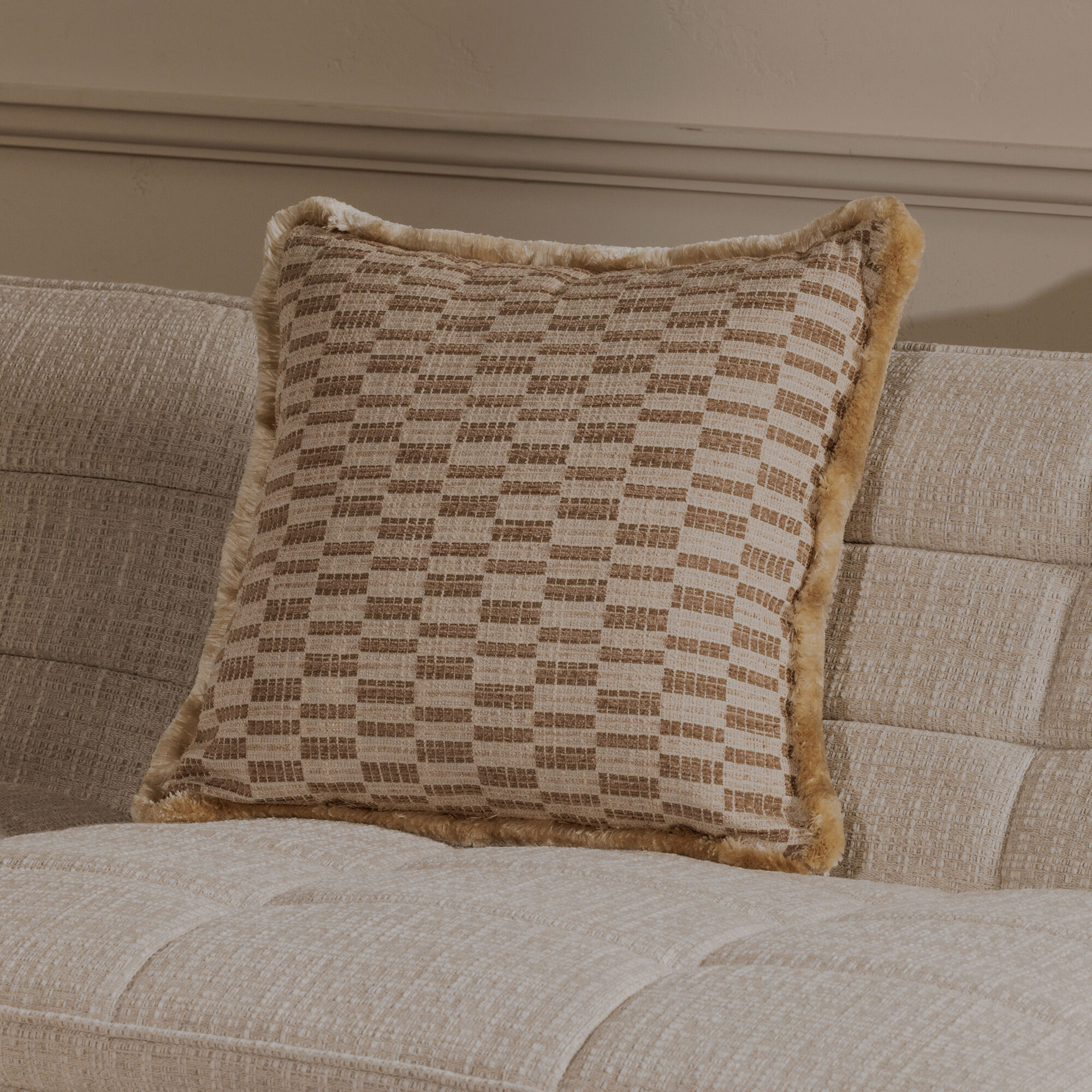 Leone 20 X 20 inch Taupe Cushion