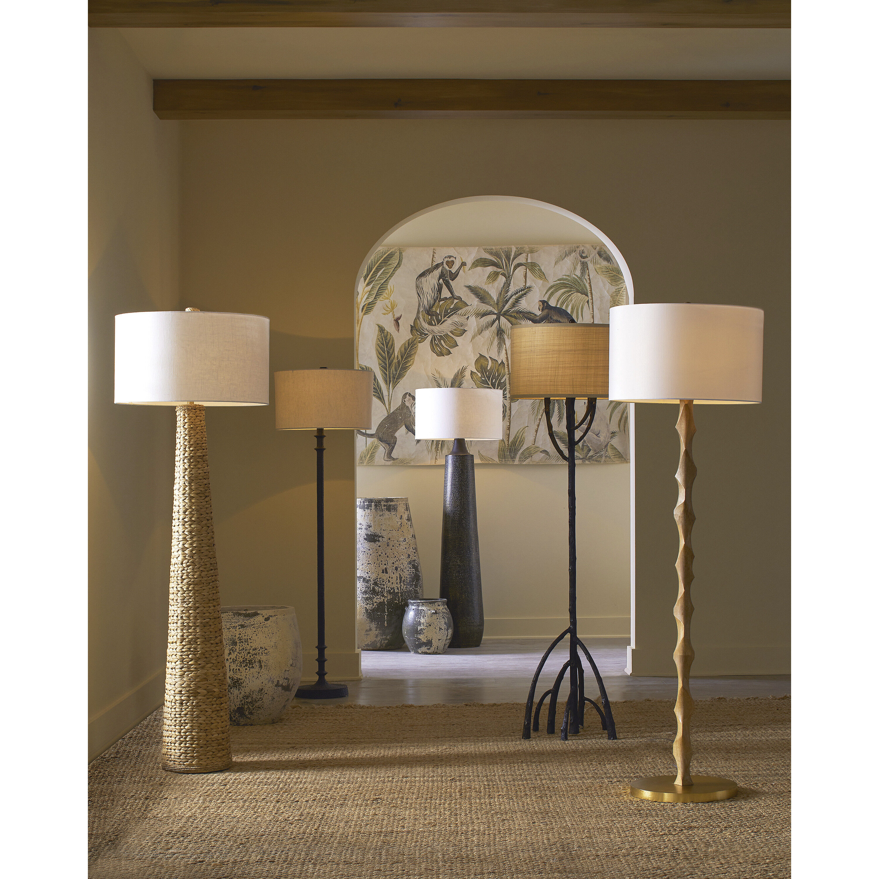 Gallo 64.5 inch 150 watt Bronze Floor Lamp Portable Light