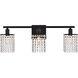 Phineas 3 Light 24 inch Black Bath Sconce Wall Light
