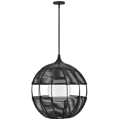 Open Air Maddox 1 Light 24.25 inch Black Outdoor Pendant