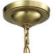 Beamer 1 Light 12 inch Brushed Brass Mini Pendant Ceiling Light