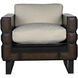 Bonfantini Hand Rubbed Black with Light Brown Occasional Chair