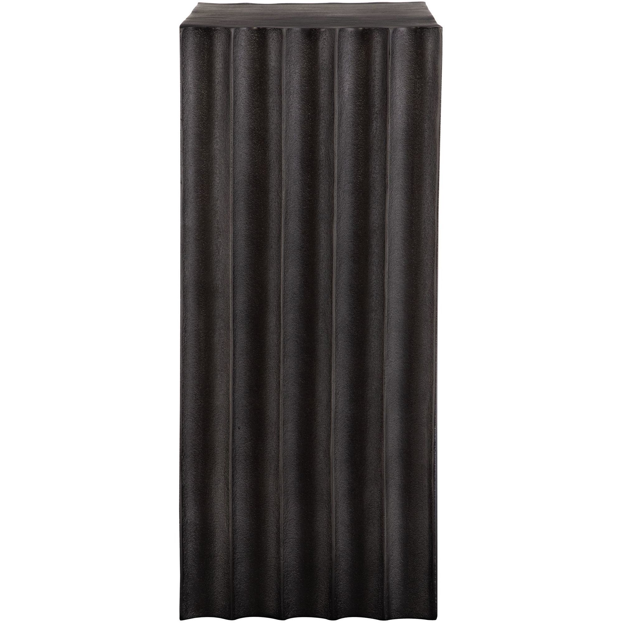 In The Groove 23 X 16 inch Antique Nickel Accent Table