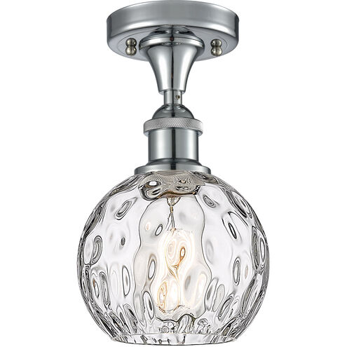 Ballston Athens Water Glass LED 6 inch Polished Chrome Semi-Flush Mount Ceiling Light