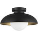 Alora Mood Rubio 1 Light 10.88 inch Matte Black/Opal Matte Glass Flush Mount Ceiling Light