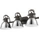 Yep Duncan Vanity Wall Light in Rubbed Bronze, Chrome