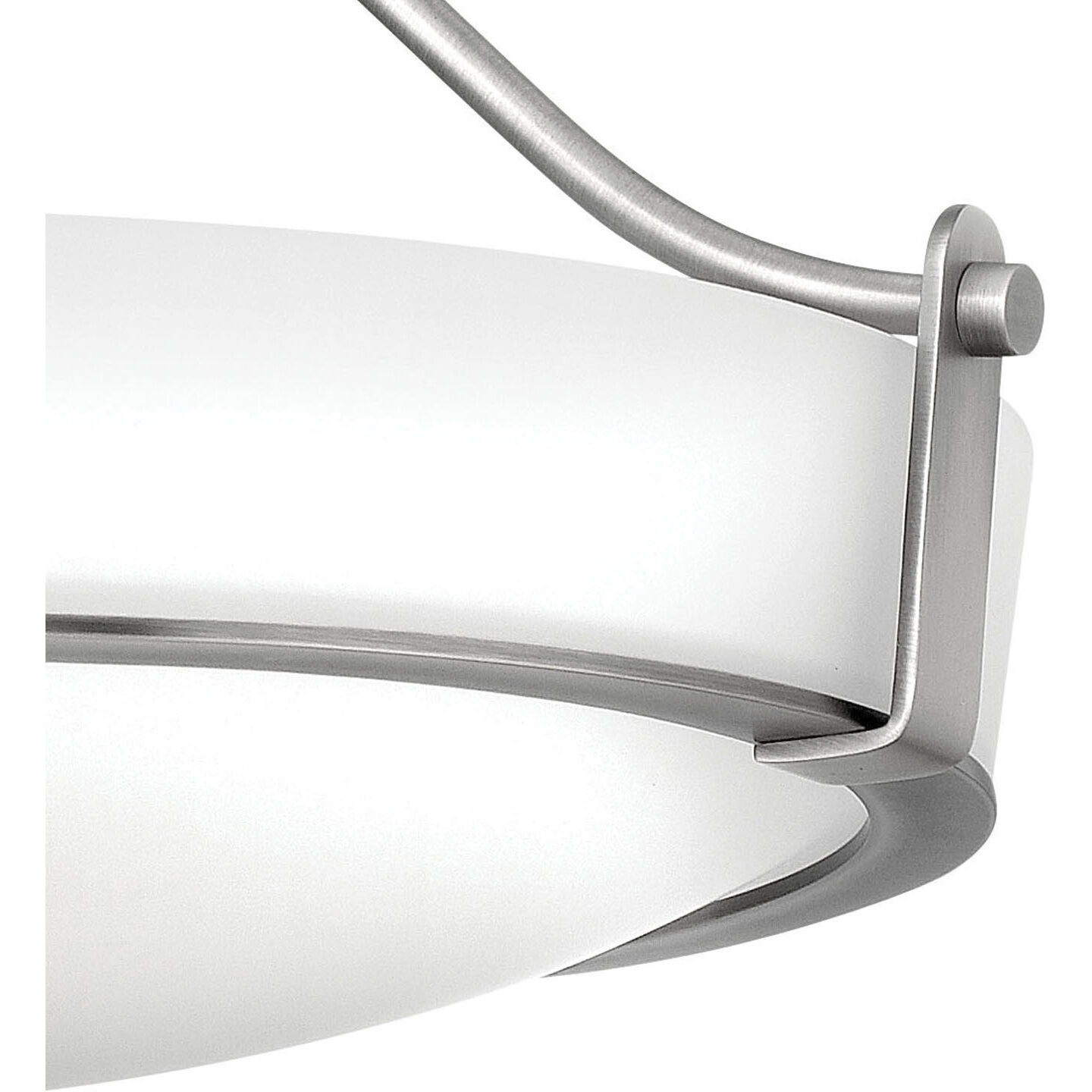 Hathaway 4 Light 20.75 inch Antique Nickel Indoor Semi-Flush Mount Ceiling Light in Etched White