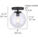 Camilo 1 Light 8 inch Matte Black Flush Mount Ceiling Light in Clear Glass