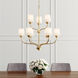 Windom 9 Light 28 inch Satin Brass Chandelier Ceiling Light