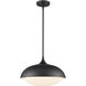 Alice 1 Light 16 inch Matte Black Pendant Ceiling Light