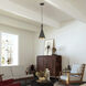 Waldorf 1 Light 7.25 inch Bronze with Antique Brass Finish Accents Pendant Ceiling Light in Bronze with Antique Brass Accent