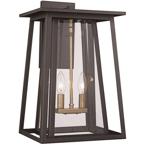 Geode 2 Light 20 inch Black Outdoor Wall Lantern