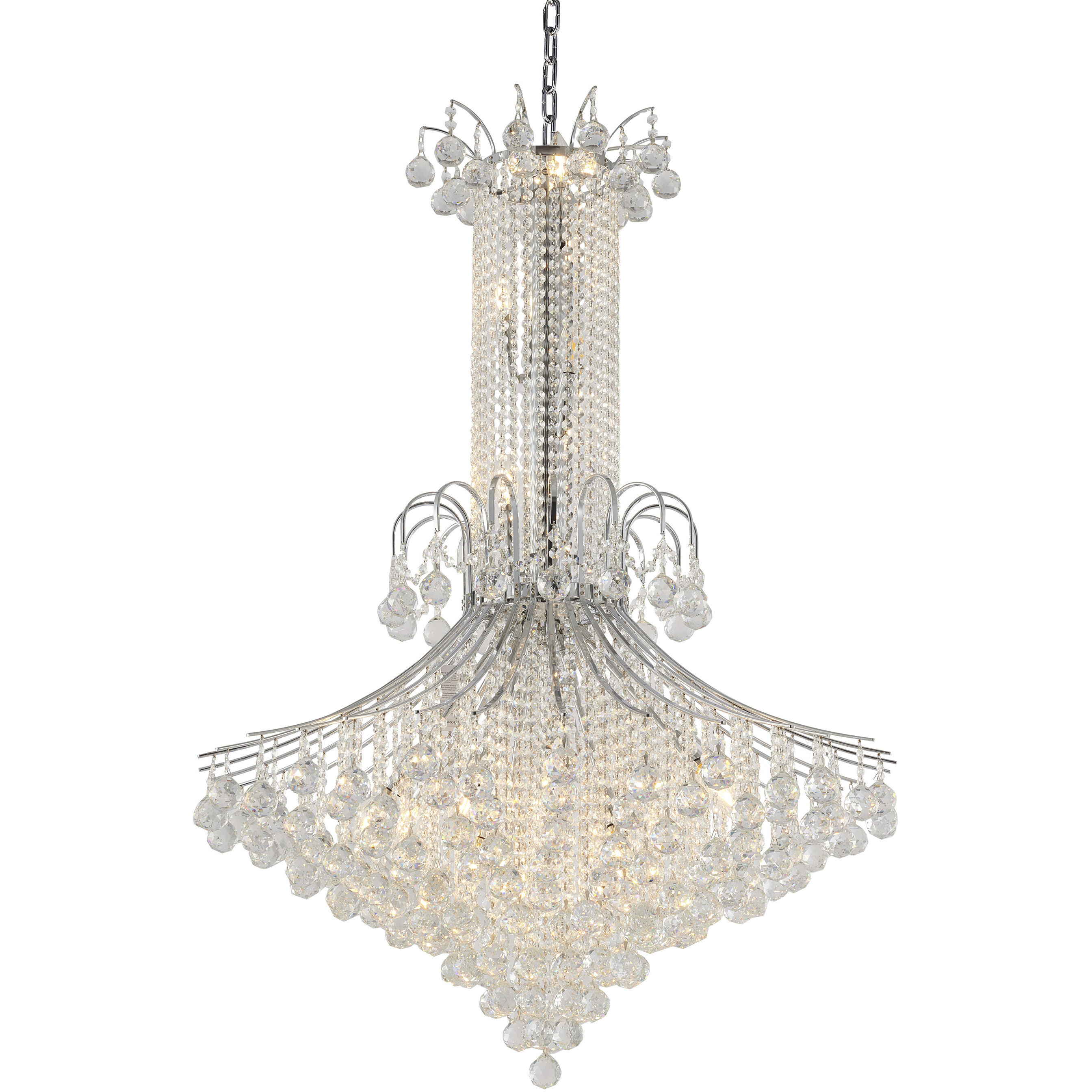 Canada 16 Light 35 inch Chrome Chandelier Ceiling Light