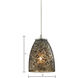 Fissure 1 Light 5 inch Smoke with Satin Nickel Mini Pendant Ceiling Light