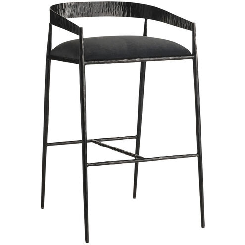 Ansel 36.5 inch Midnight Grey and Natural Iron Bar Stool