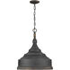 Keating Pendant Ceiling Light in Antique Black Iron