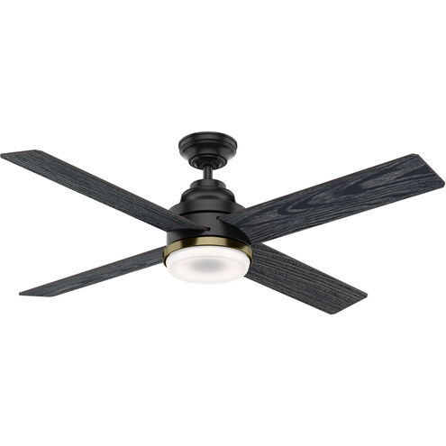 Daphne 54 inch Matte Black with Sea Salt Black, Eastern Walnut Blades Ceiling Fan