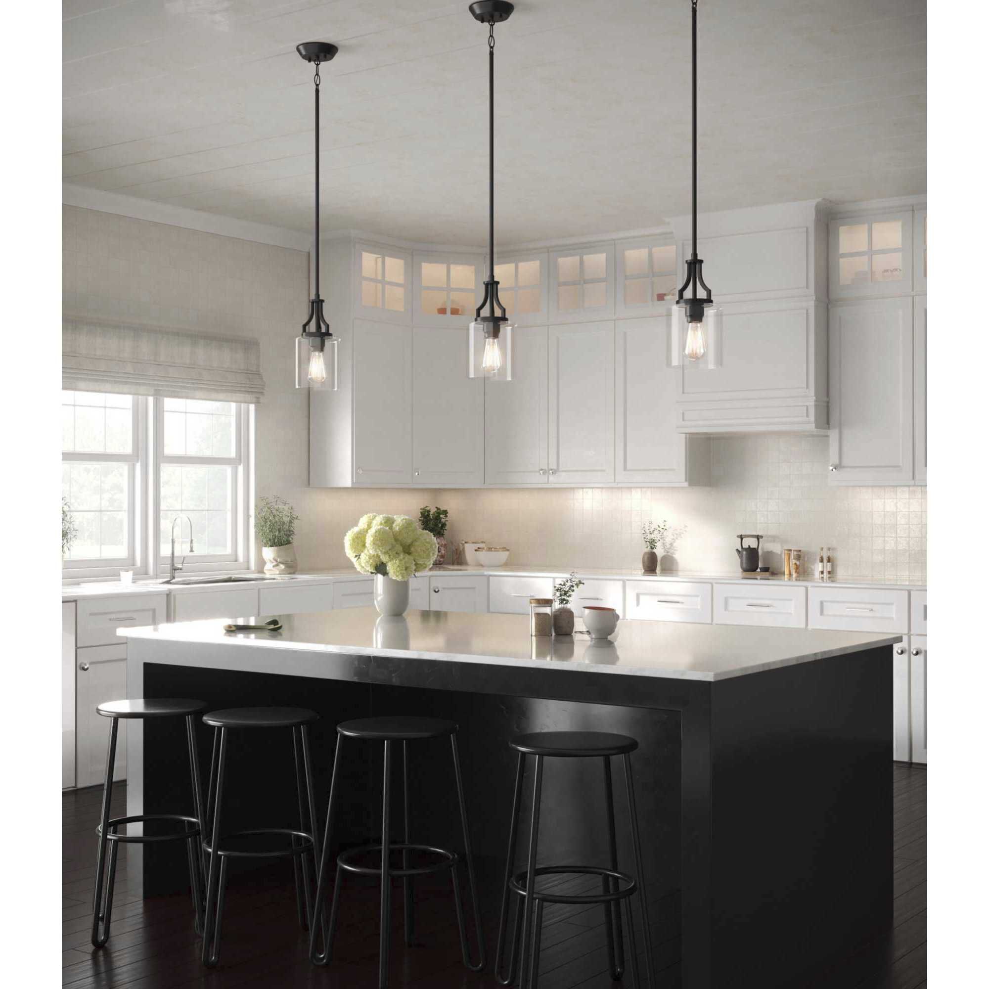 Lassiter 1 Light 6 inch Matte Black Mini-Pendant Ceiling Light