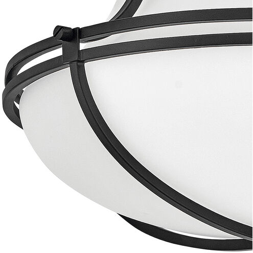 Saddler 3 Light 15.25 inch Black Flush Mount Ceiling Light