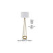 Josephine 59.5 inch 150 watt Antiqued Gold Floor Lamp Portable Light