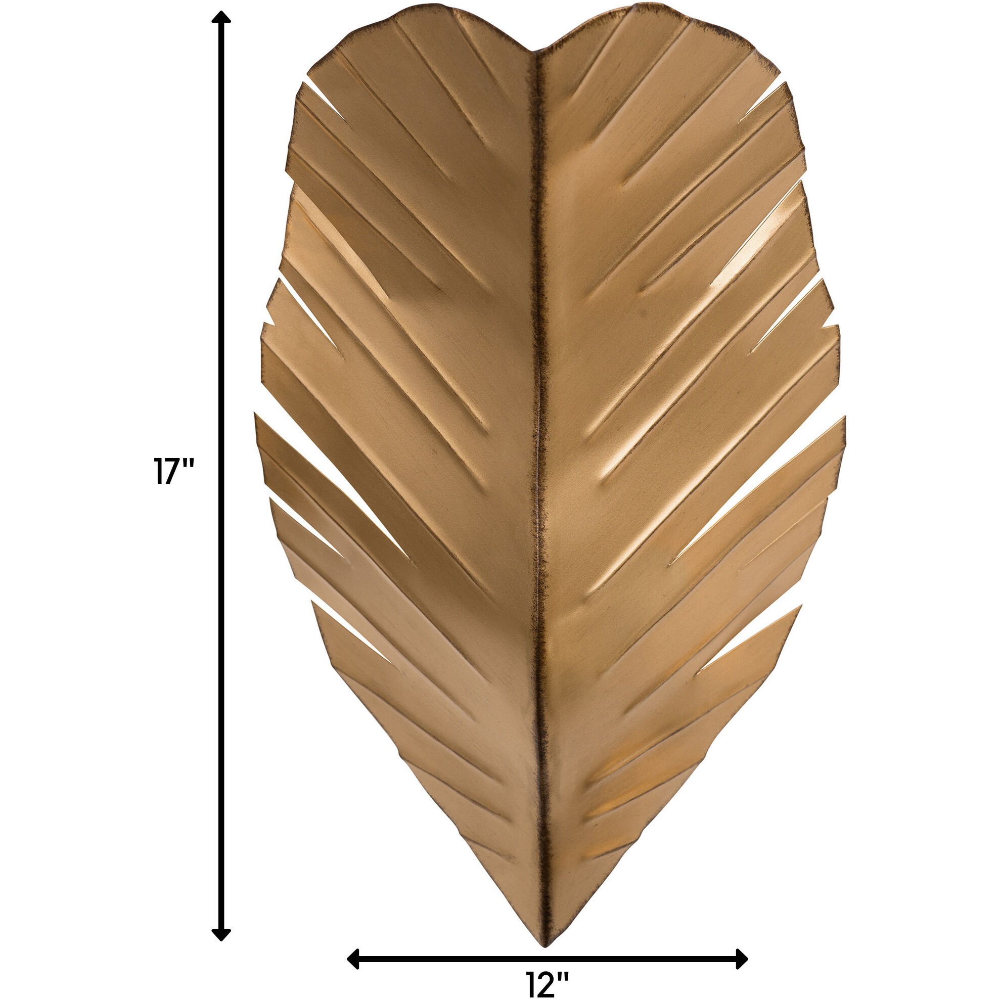 Banana Leaf 2 Light 12 inch Gold Wall Sconce Wall Light in Gold with Dark Edging