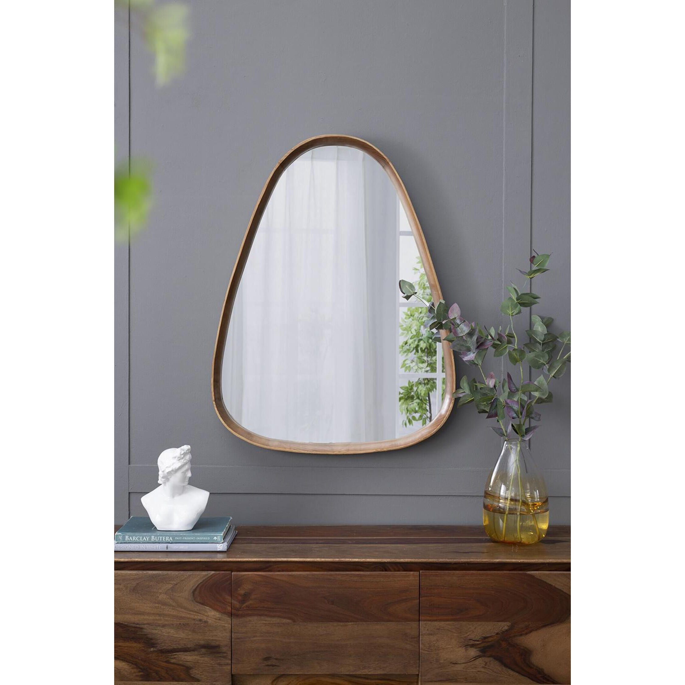 Wayne 36.8 X 28.1 inch Brown Wall Mirror