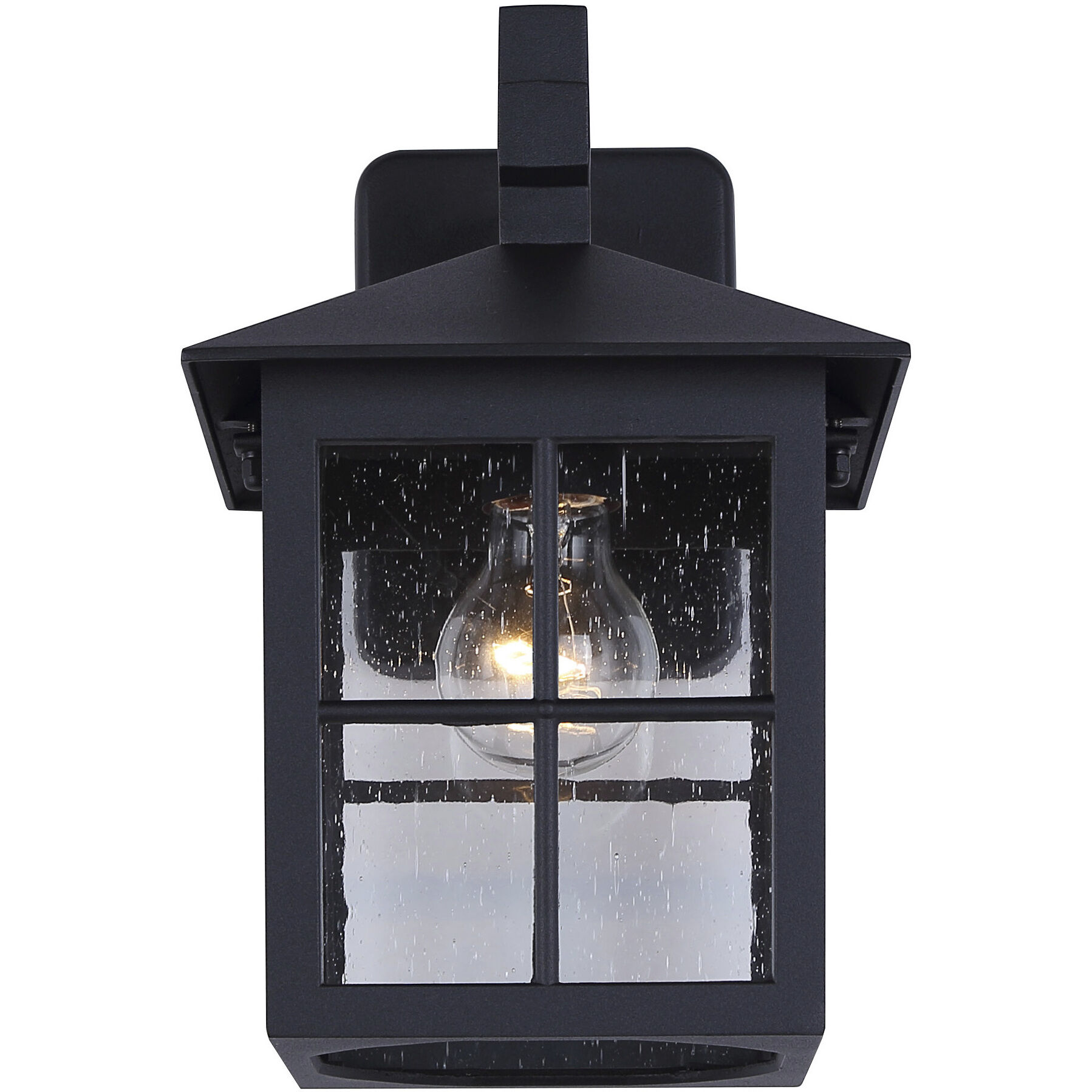 Dom 1 Light 11.5 inch Sand Black Outdoor Wall Lantern