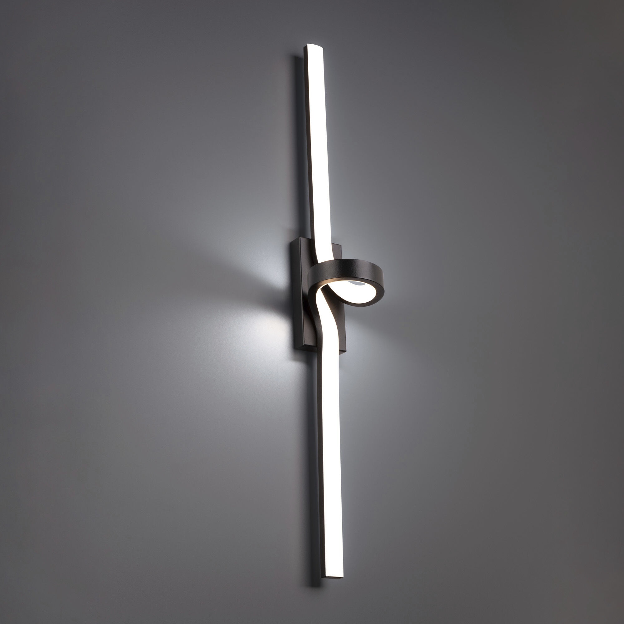 Loophole LED 5.5 inch Black Bath Vanity & Wall Light in 3500K, dweLED