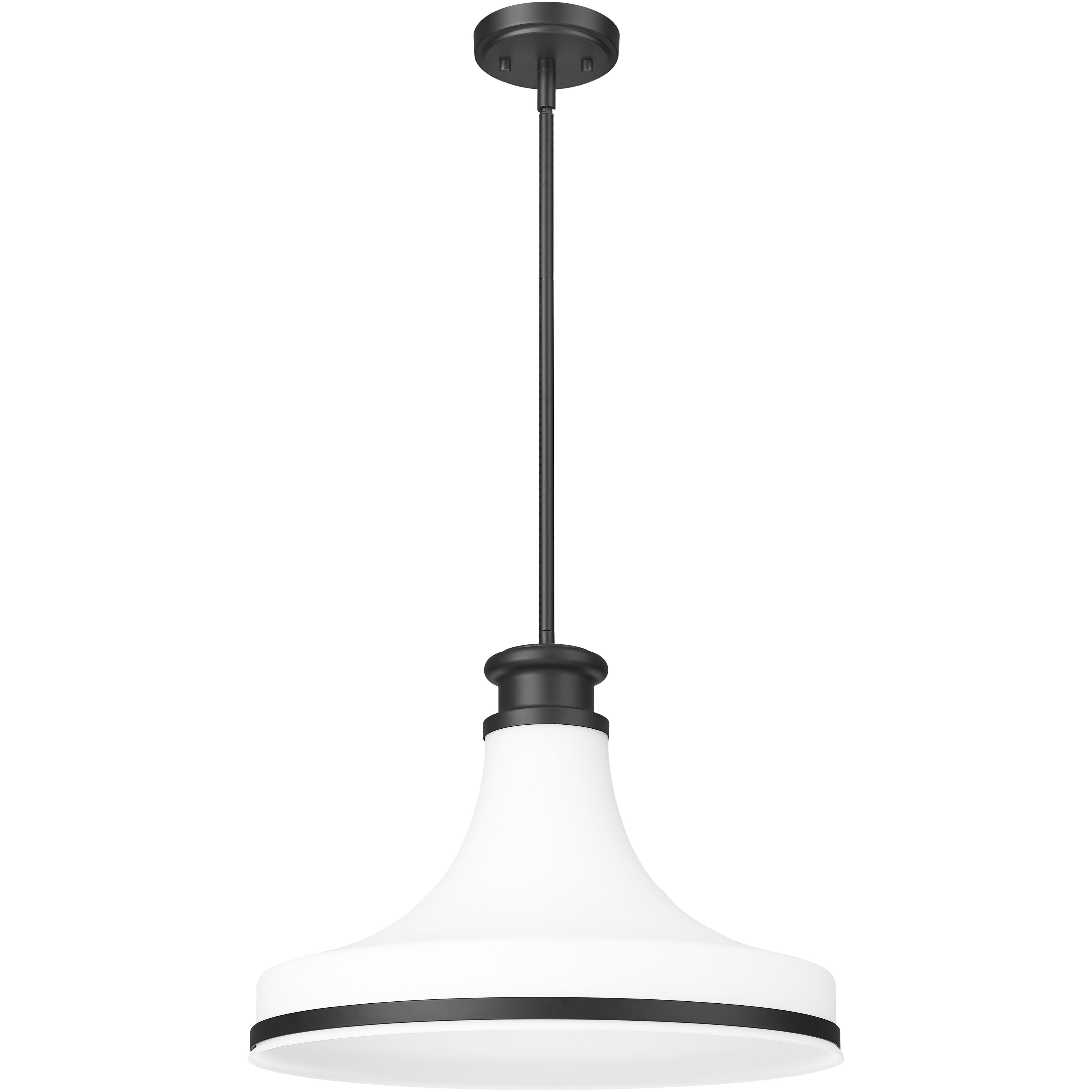 Reznor 1 Light 18 inch Matte Black Pendant Ceiling Light