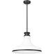 Reznor 1 Light 18 inch Matte Black Pendant Ceiling Light