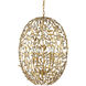 Secret Garden 4 Light 20.5 inch Contemporary Gold Leaf and Contemporary Gold Chandelier Ceiling Light