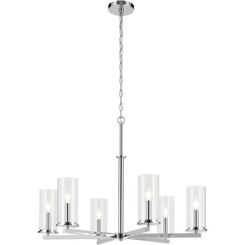 Crosby 6 Light Chrome Chandelier Ceiling Light