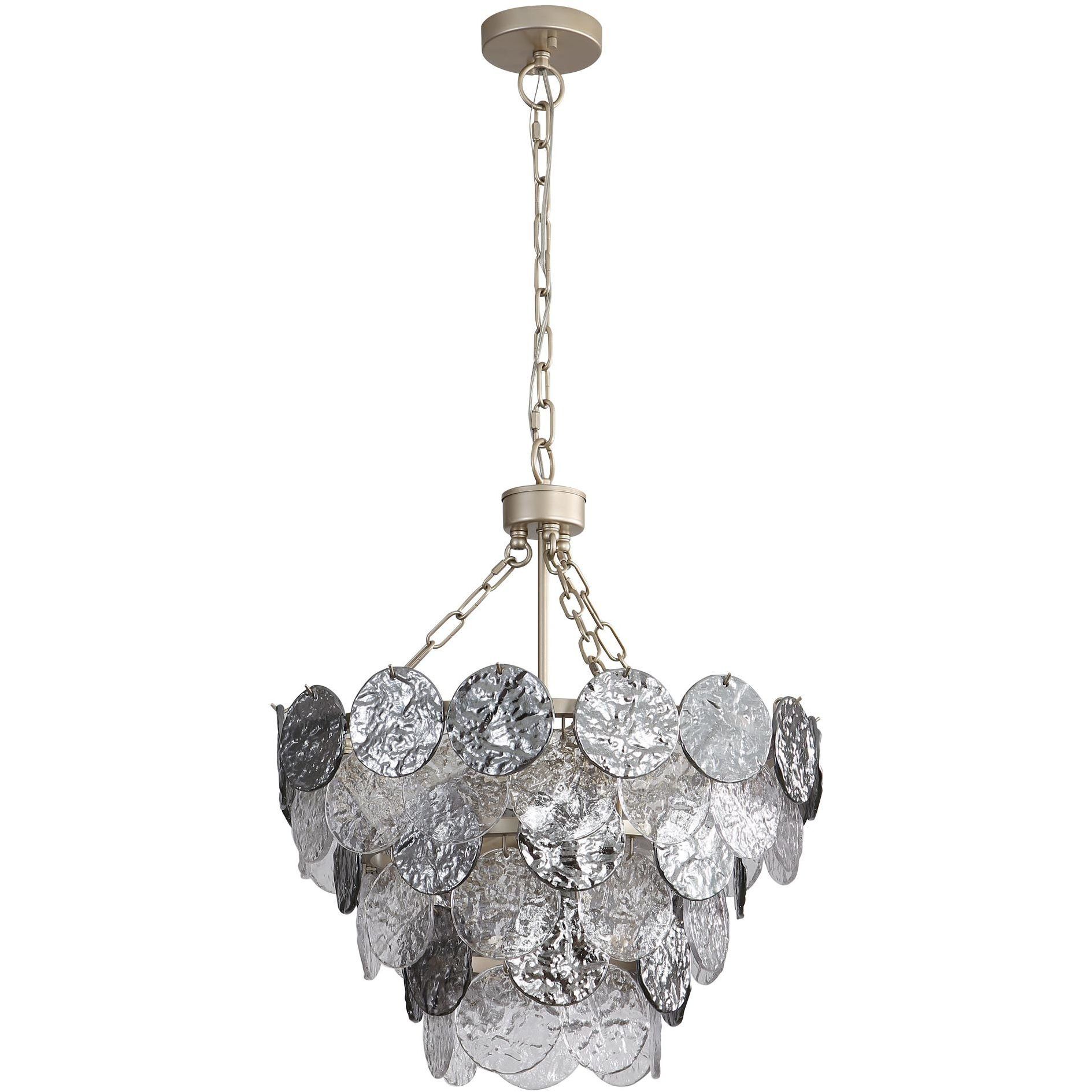 Yep Cascada Pendant Ceiling Light in Smoke Plated Glass, 3 Tier
