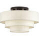 Manorwood 4 Light 21 inch English Bronze Semi Flush Mount Ceiling Light, Extra Large