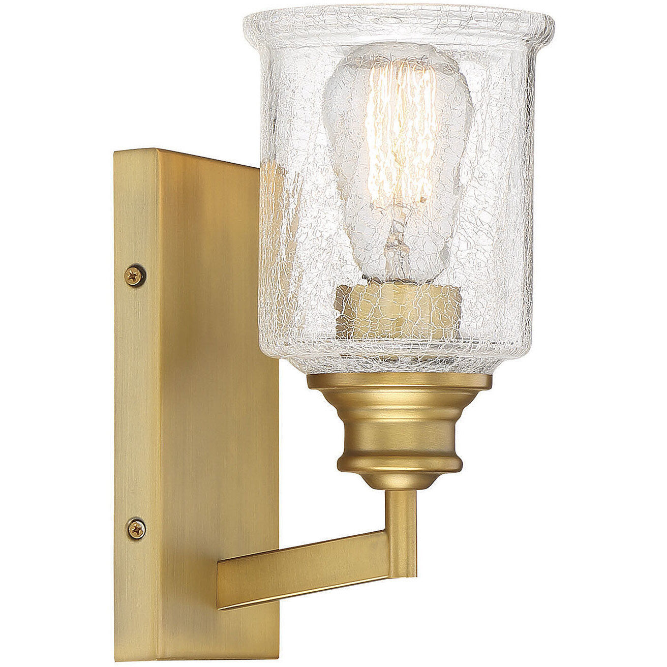Hampton 1 Light 4.75 inch Warm Brass Bathroom Vanity Light Wall Light